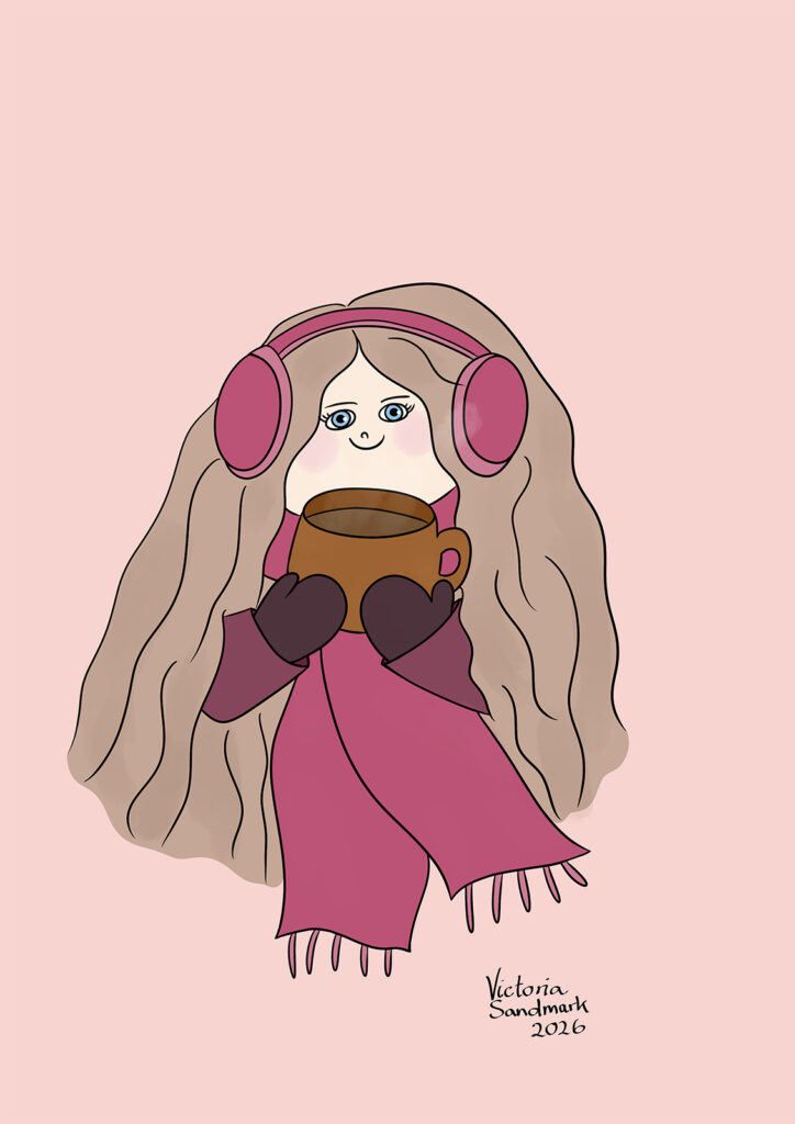 girl drinking hot cocoa